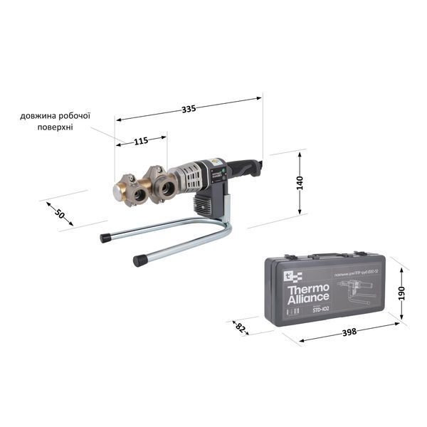 Паяльник для пластикових труб Thermo Alliance STD-102 &Oslash;20-32 (автоматичний 700W) SD00052959 фото