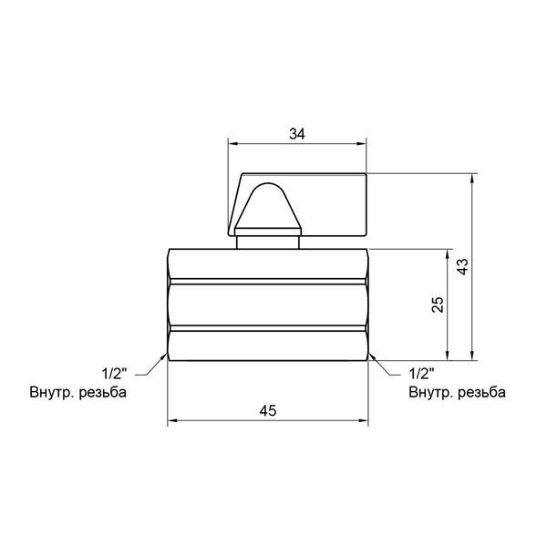 Кран кульовий Thermo Alliance Standart "Mini" 1/2" ВР SD187W15 SD00006180 фото