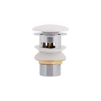 Донний клапан Pop-up для біде з переливом 70х70х110 mm White Qtap SD00049172 фото