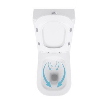 Унітаз-компакт Qtap Nando безобідковий з сидінням Soft-close QT12221222AW SD00046563 фото